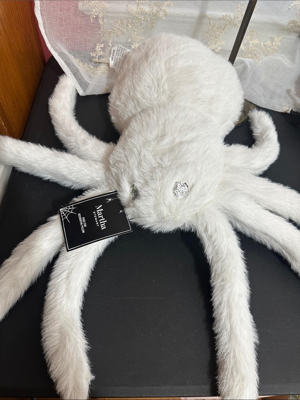 Martha Stewart Halloween faux fur spider 🕷️ pillow